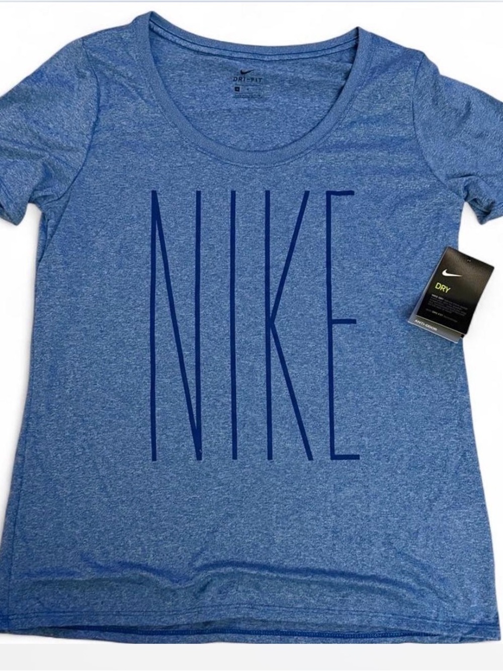 Nike Women’s Heather Blue Short Sleeve Logo Tee